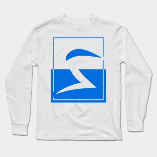 Blue Rectangle Long Sleeve T-Shirt